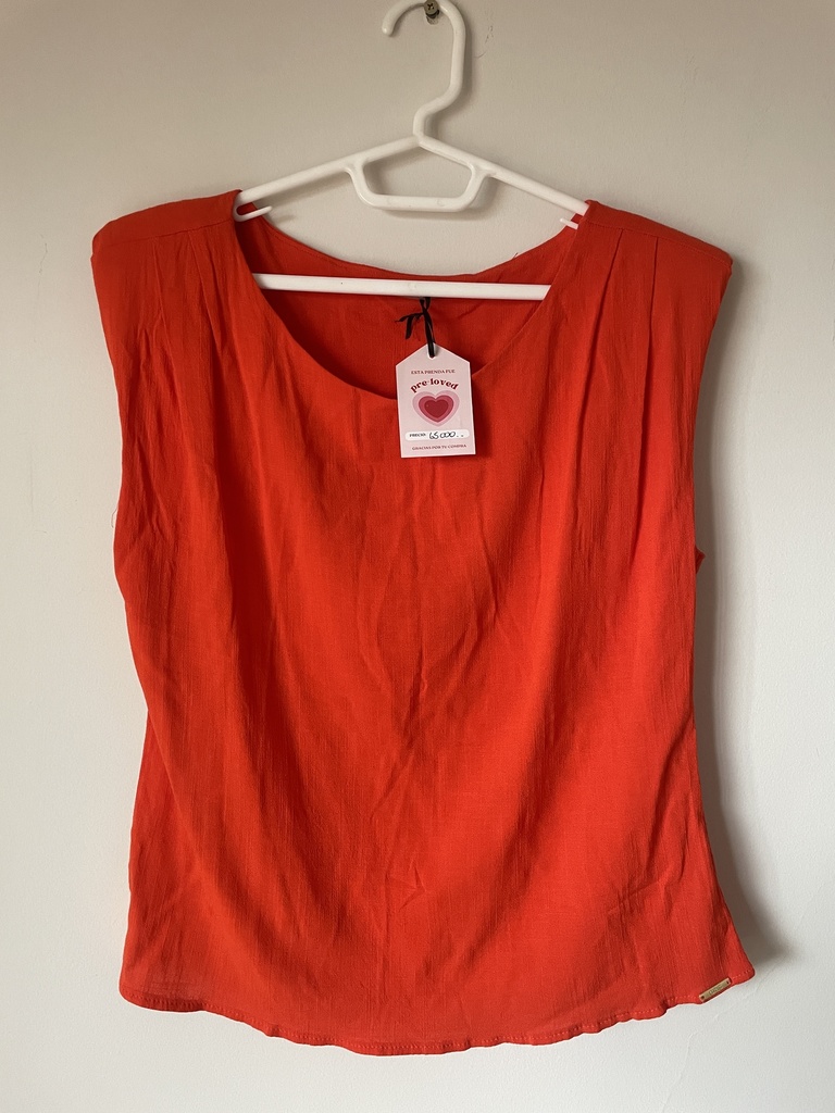 Blusita naranja sin manga