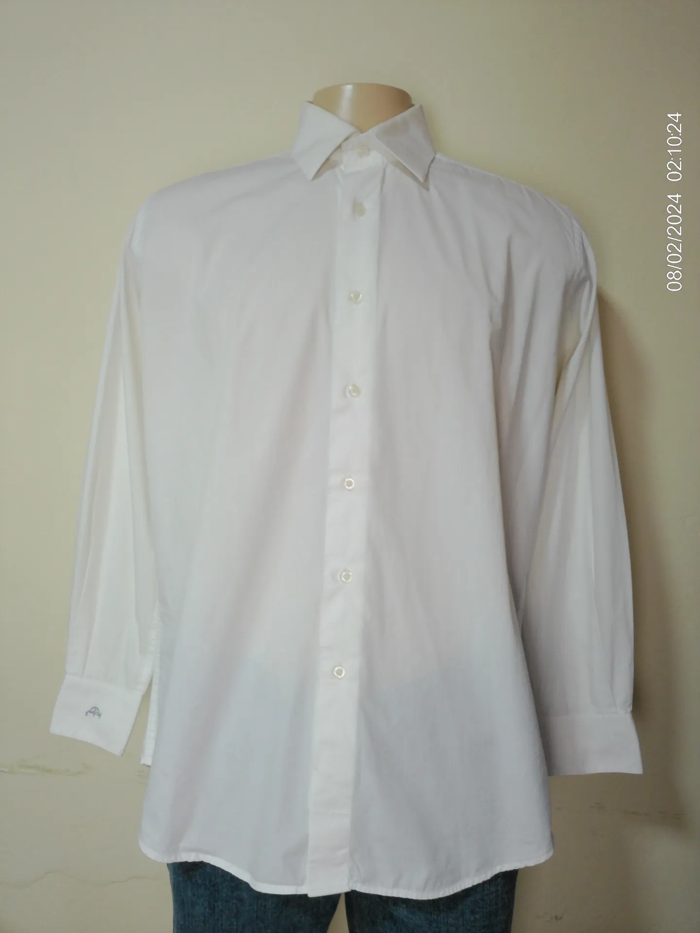 [MODMETIUSA0485] Camisa manga larga blanca