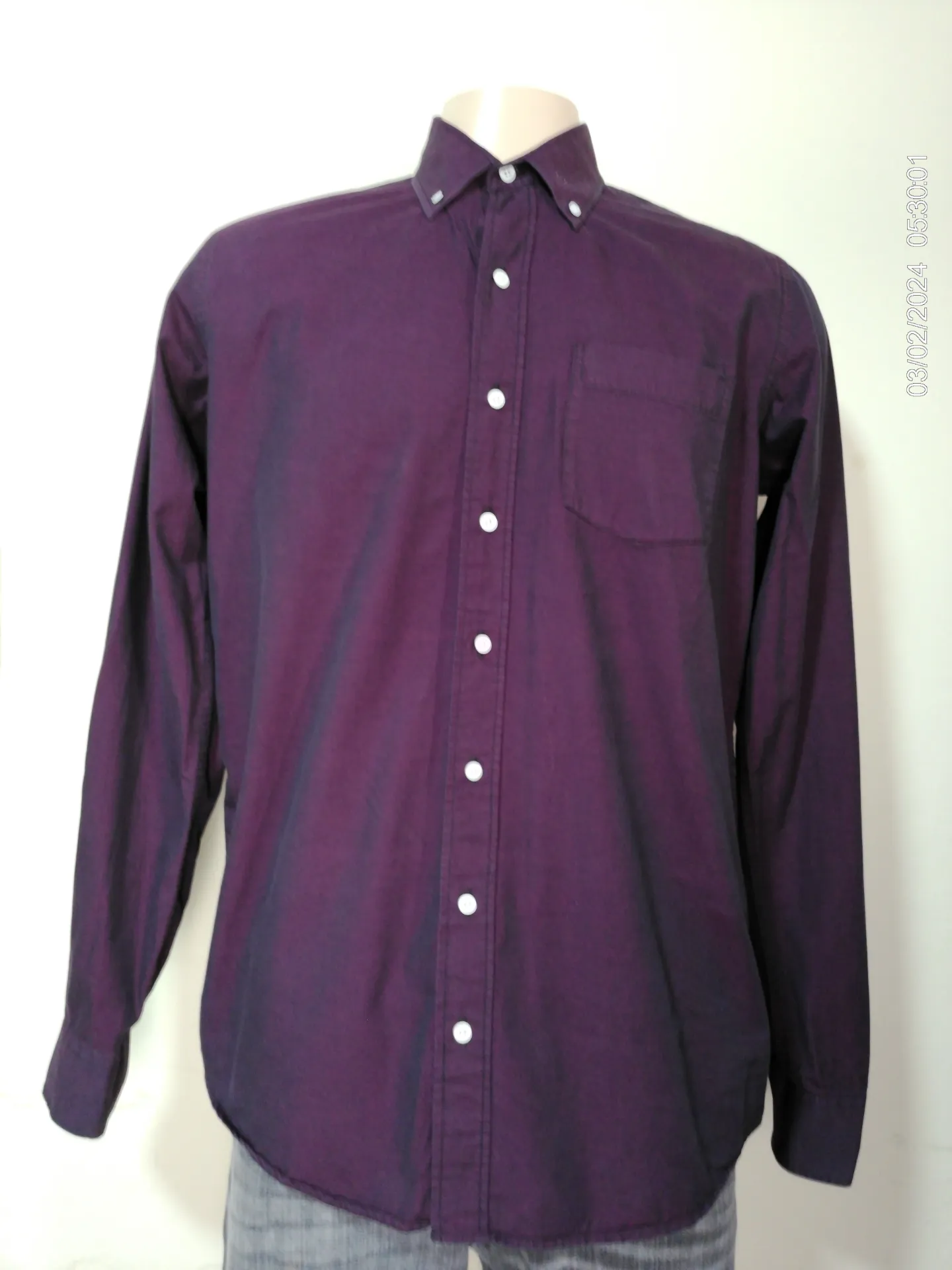 Camisa manga larga color uva