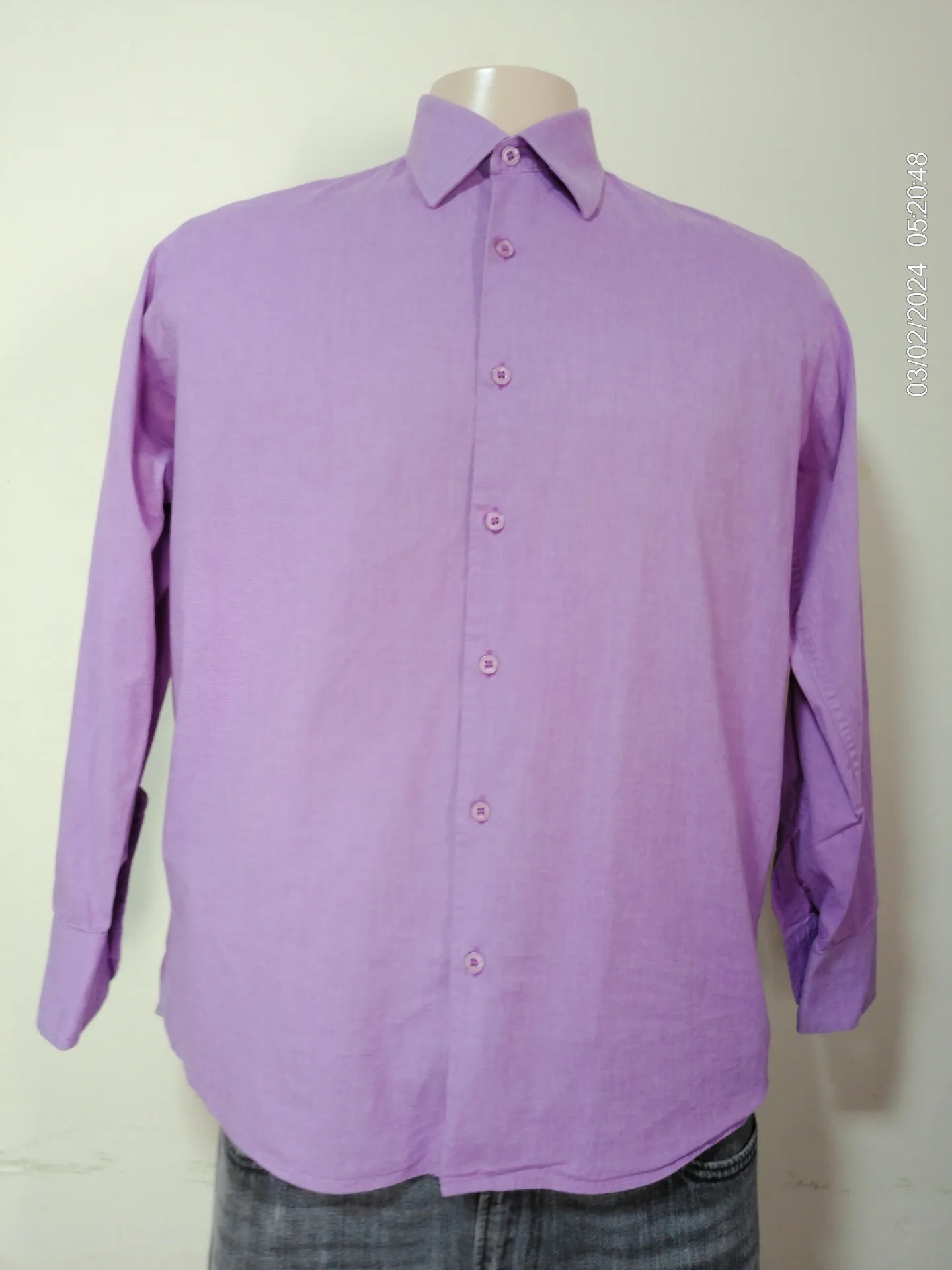 Camisa manga larga lila