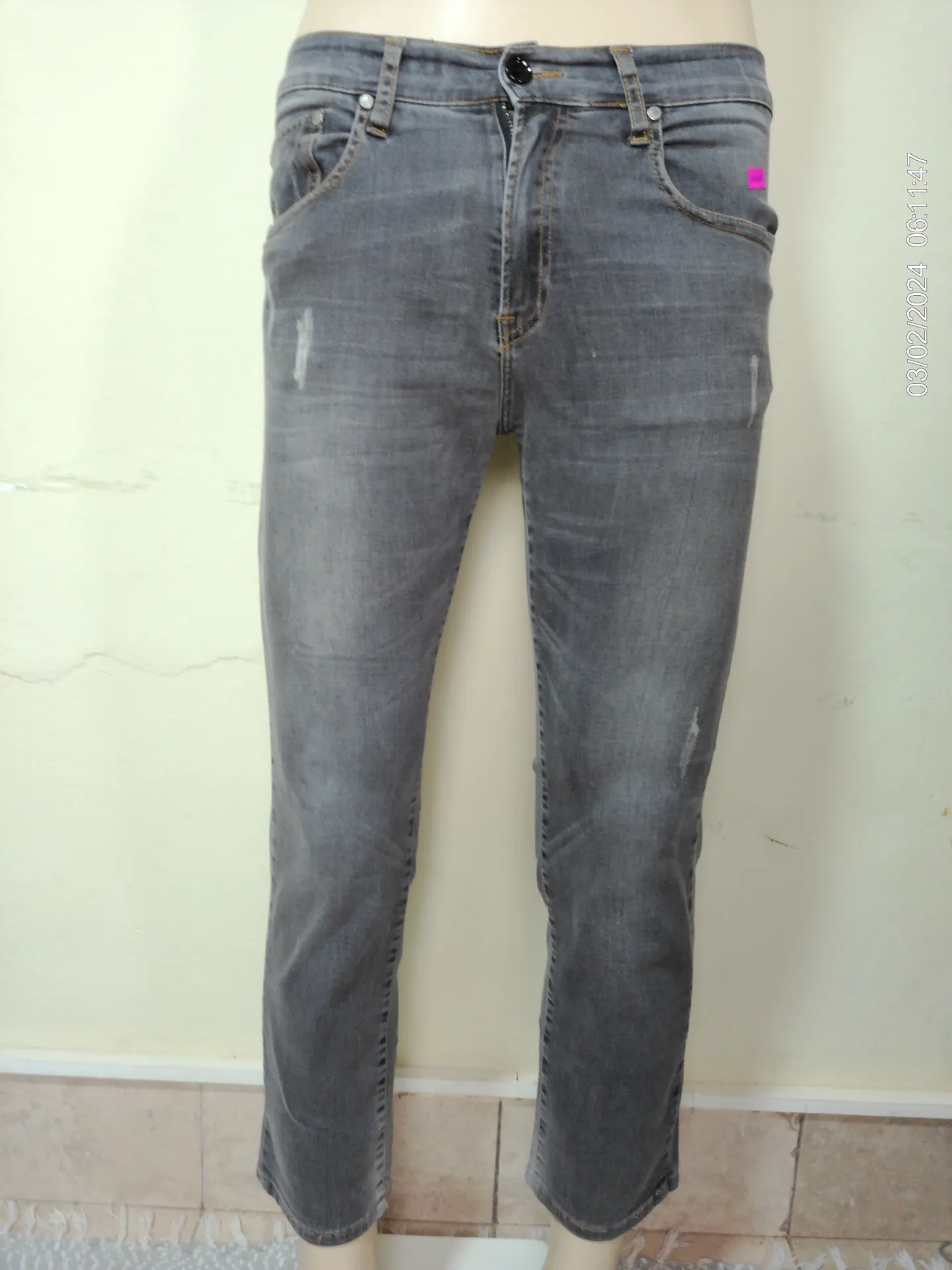 Pantalon jean gris