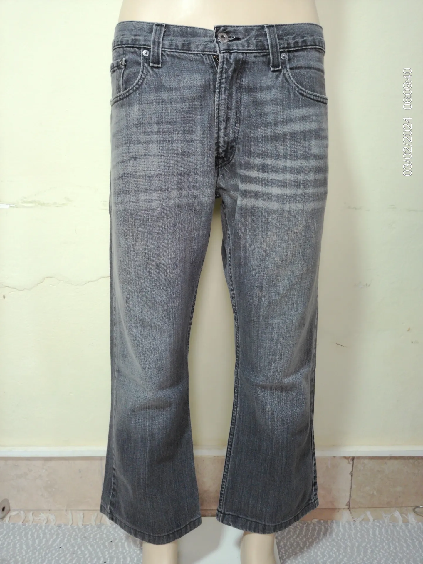 Pantalon jean gris