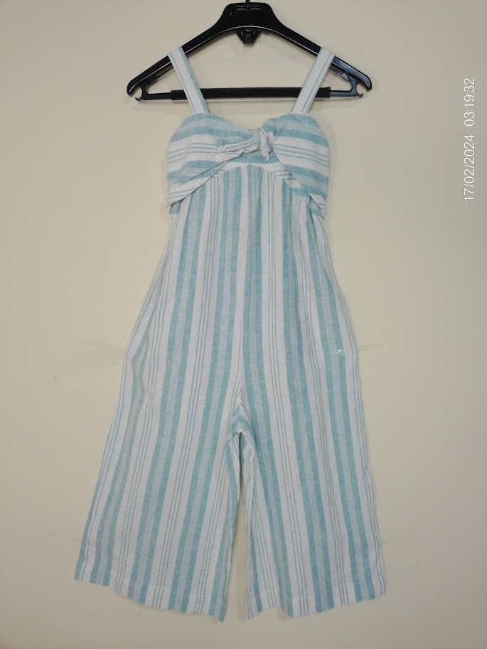 [KIDFETIUSA0363] Enterito sin manga a rayas celeste y blanco