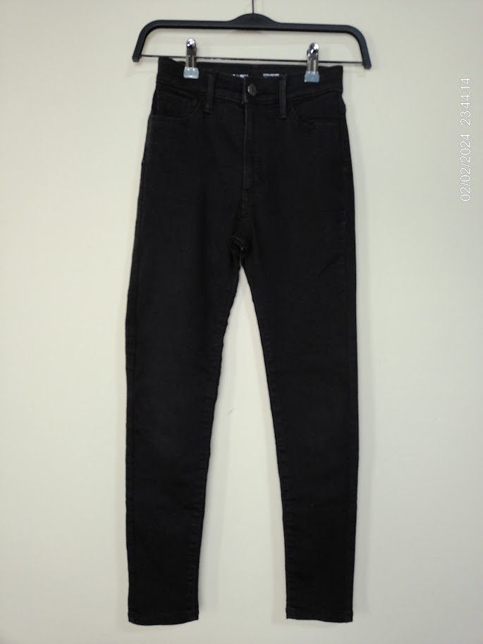 [KIDFETIUSA0403] Pantalón jean chupin negro