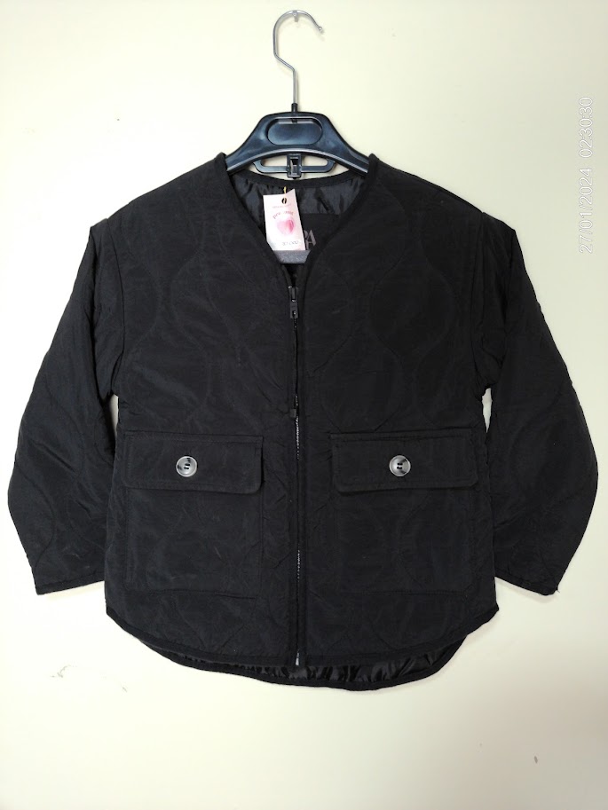 Campera negra con cierre