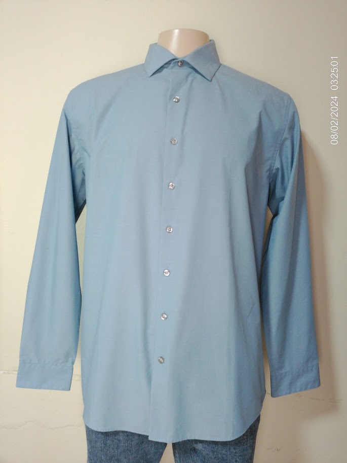 Camisa manga larga celeste