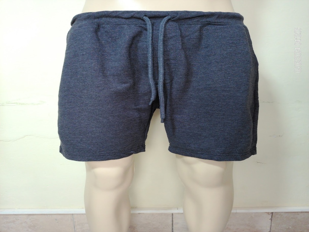 Bermuda de algodon gris oscuro