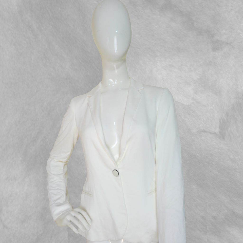 [294] Blazer Zara blanco talle XS