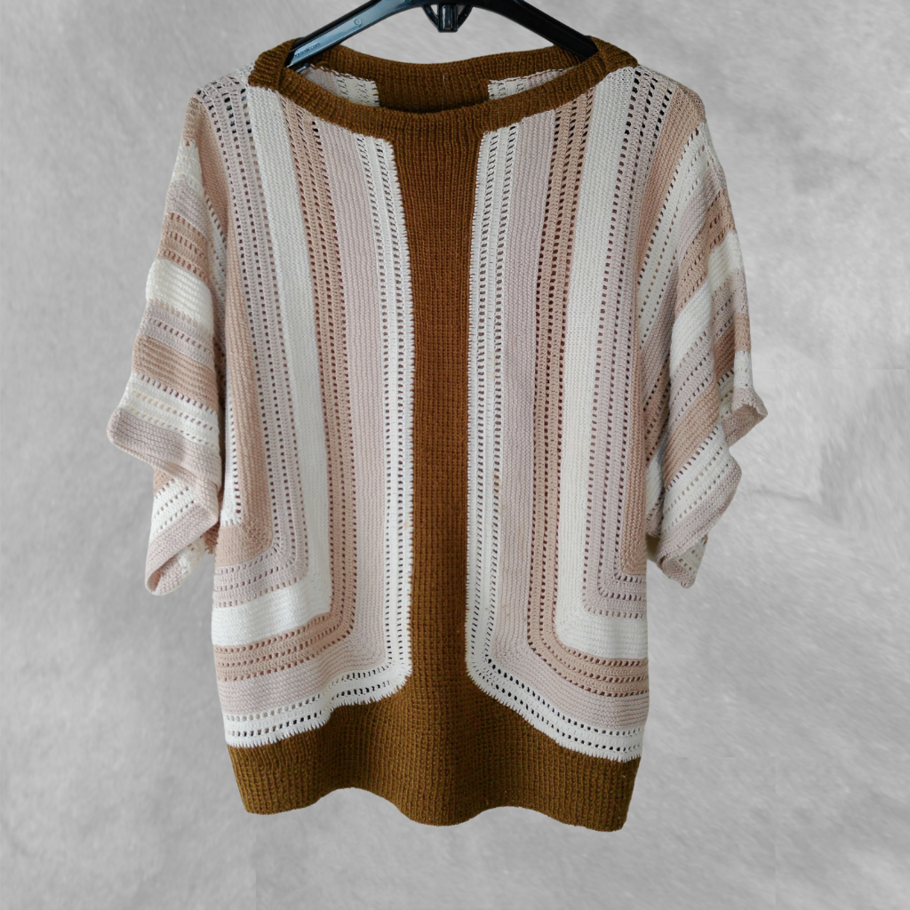 [336] Blusa beige Rayado talle M tejido