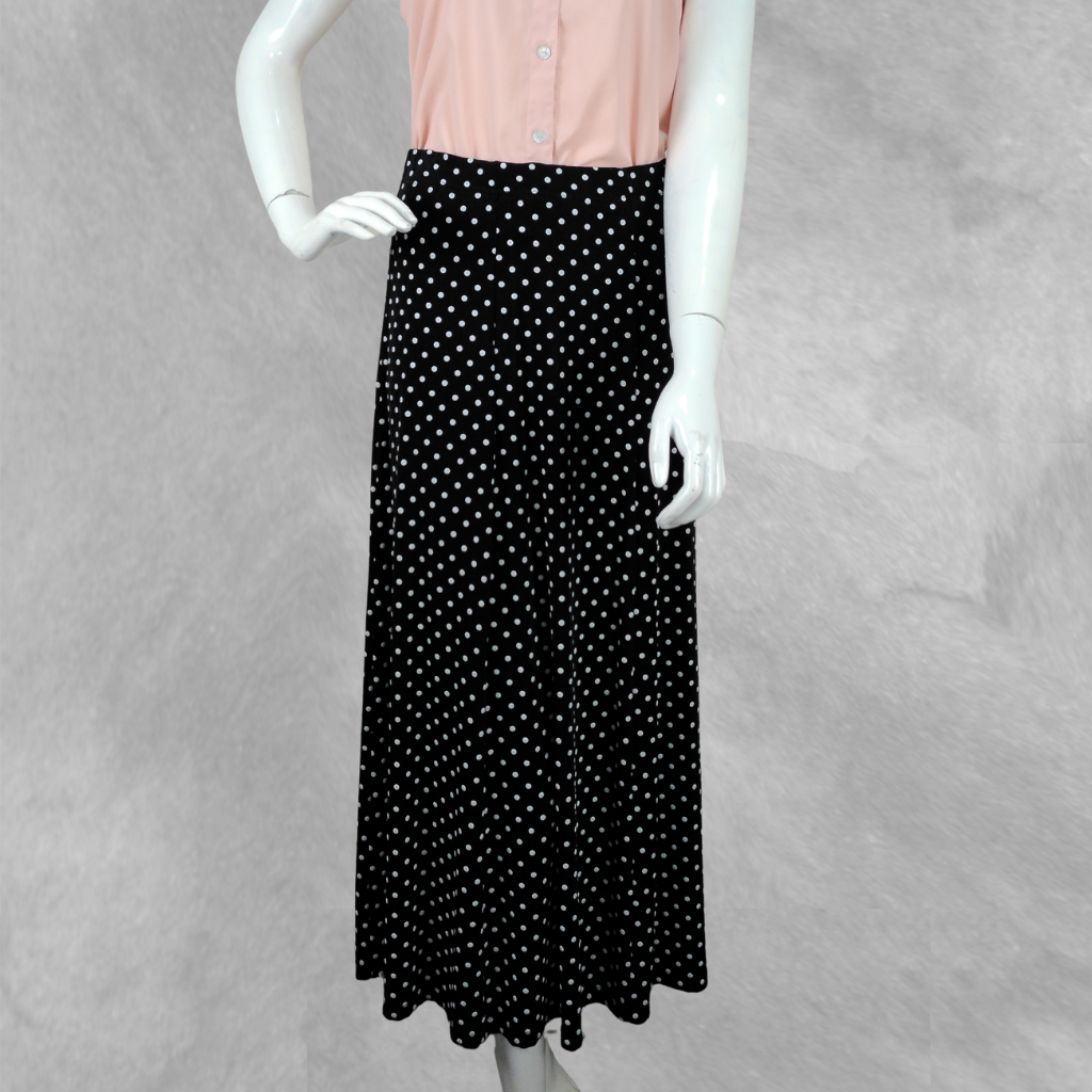 [363] Pollera negro y blanco Moteado talle M