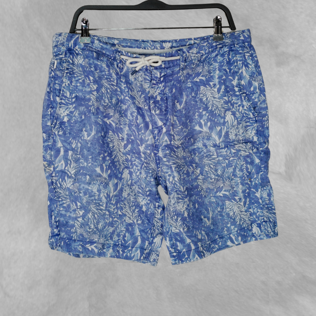 [200] Bermuda Zara Azul con estampado talle 40