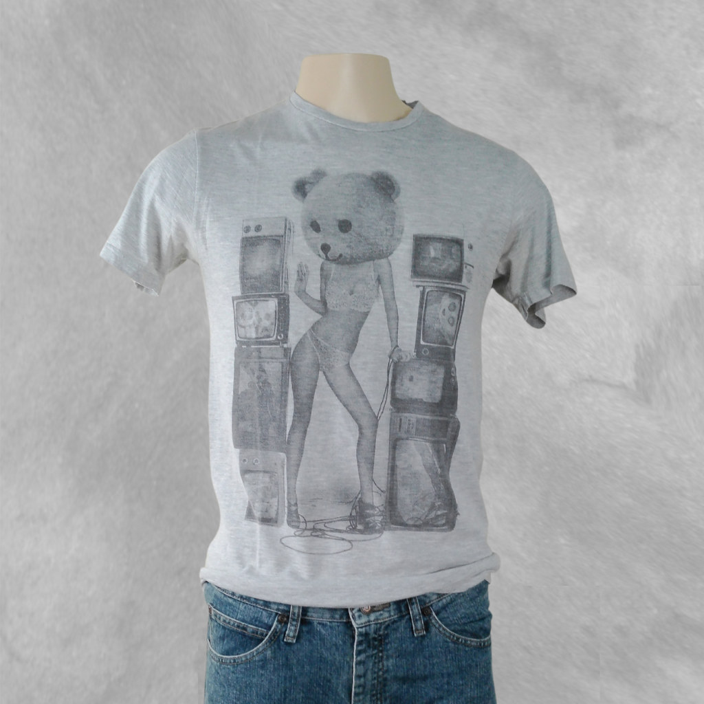 [254] Remera Zara Manga corta Gris talle M Osito