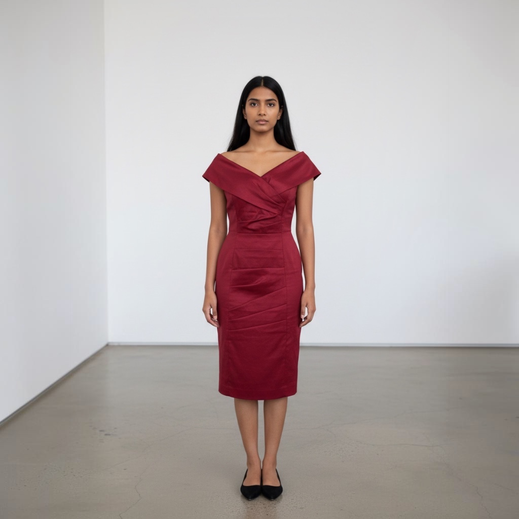 Vestido Calvin Klein sin manga rojo talle M