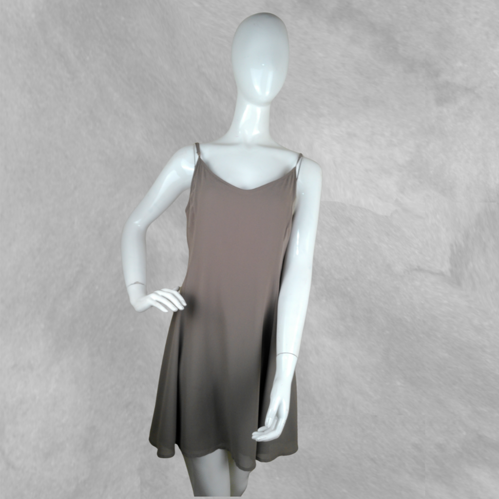 Vestido Naked Zebra sin manga marrón Liso talle 43