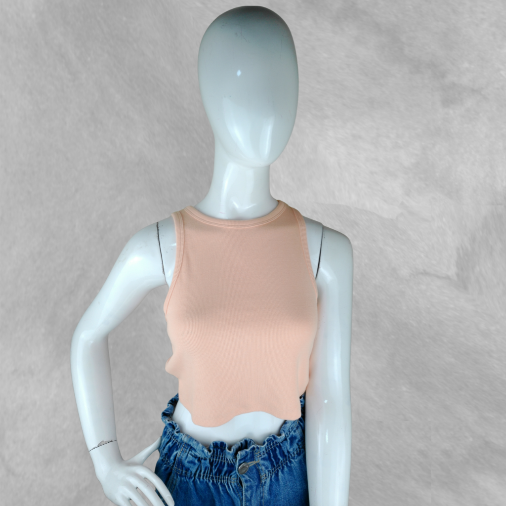 Croptop H&M sin manga naranja Liso talle M