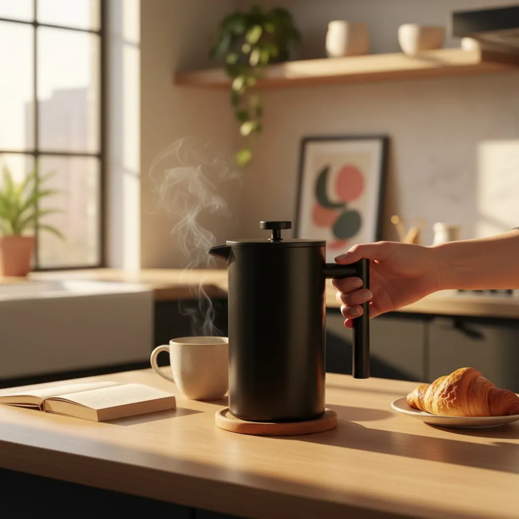 Prensa de Café de Inox negro
