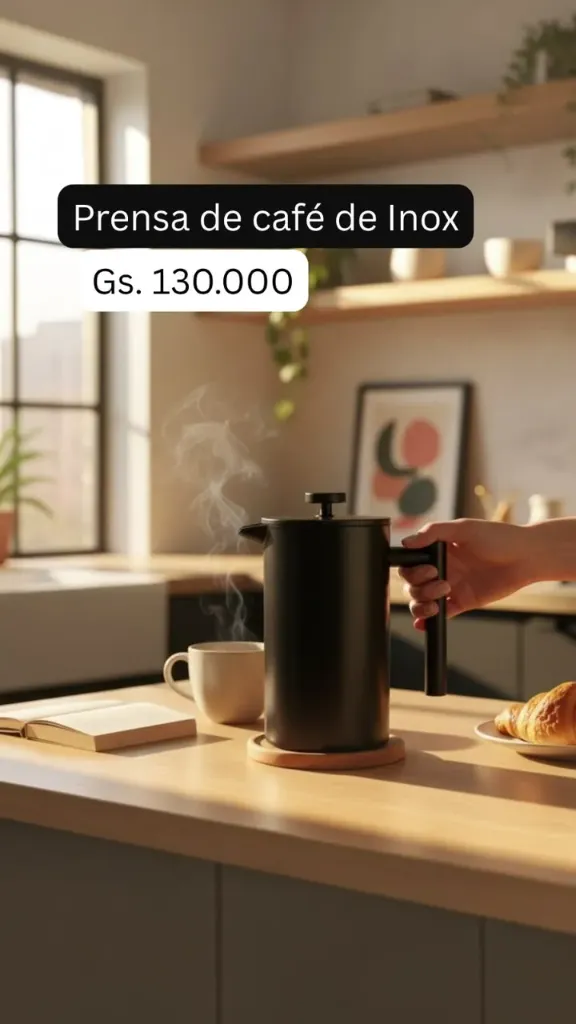 Prensa de Café de Inox negro