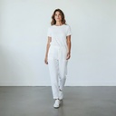 Pantalón blanco talle G De lino. Con bolsillos. Tipo sastrero Portsaid