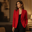 Blazer Maestro rojo Liso talle S Sin botones