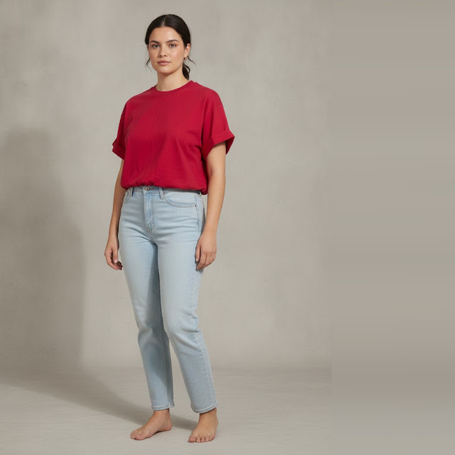 [0037003] Remera con manga rojo Liso talle G Tipo pupera con goma en la cinutura