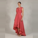 Vestido larga Salmón Liso talle 42 Adrianna Papell Corto por delante