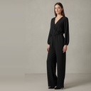 Enterito manga larga negra Liso talle P Sin detalles pantalon largo