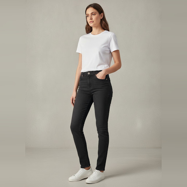 [0034039] Jean Zara largo negro Liso talle 10 Liso Sin detalles