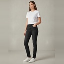 Jean Zara largo negro Liso talle 10 Liso Sin detalles