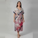 Vestido con manga con estampado talle M Tipo camison con cinto estampado de flores