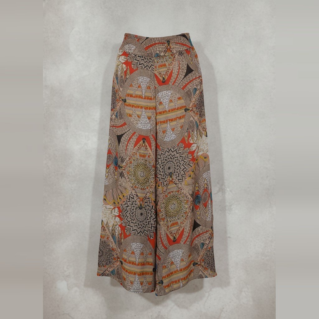 [5042] Pantalón Sin marca Largo Estampado talle 36 tipo palazo
