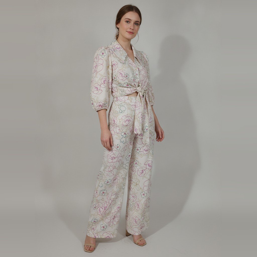 [5066] Conjunto NICE Manga 3/4 Multicolor talle XL pantalon+blusa