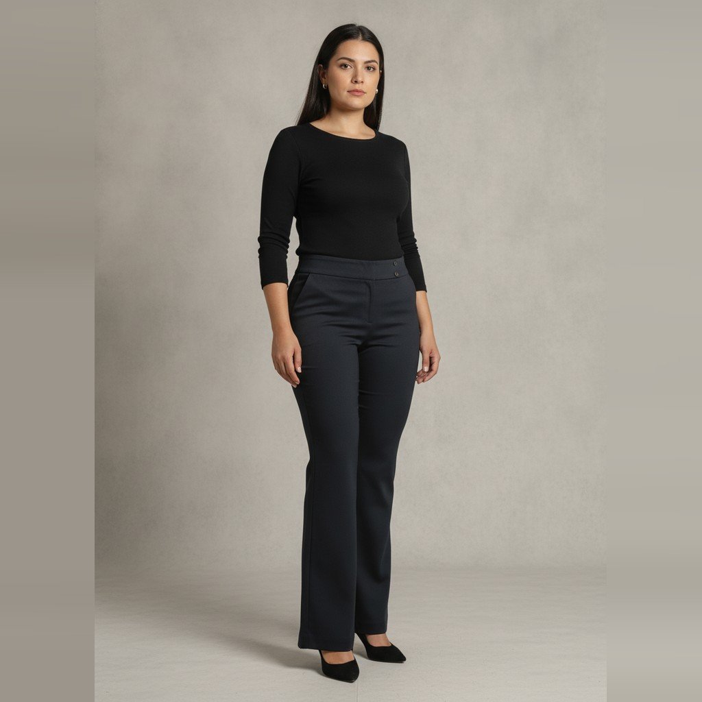 [5102] Pantalón Sin marca Larga negro Liso talle 48 de vestir