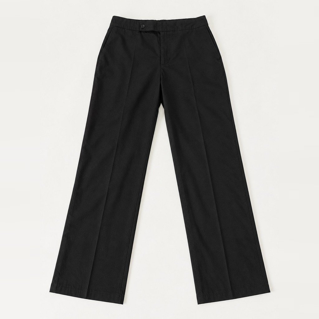 [5113] Pantalón Sin marca Largo negro Liso talle M de vestir