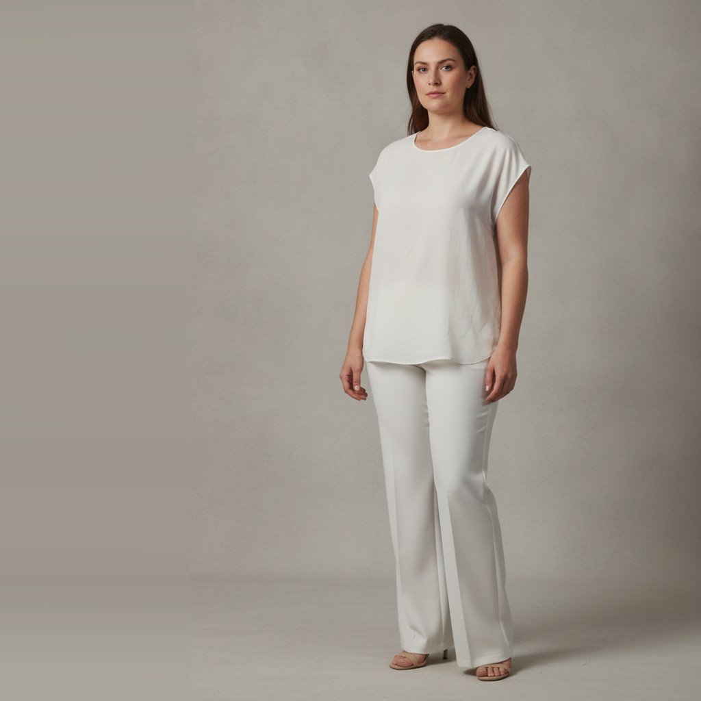 [5091] Blusa Maestro Con manga blanco Liso talle M