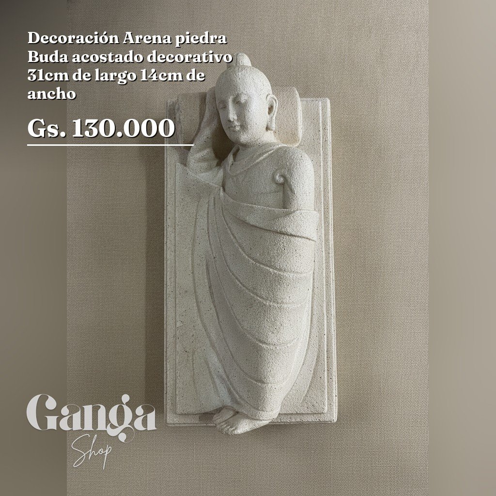 Decoración Arena piedra Buda acostado decorativo 31cm de largo 14cm de ancho