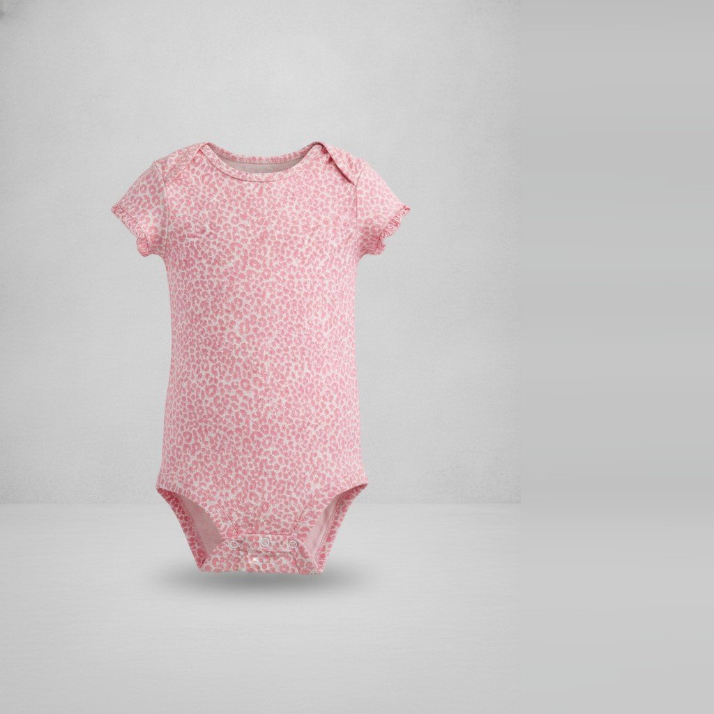 [5352] Body Carter´s manga corta rosa Animal print talle 24M