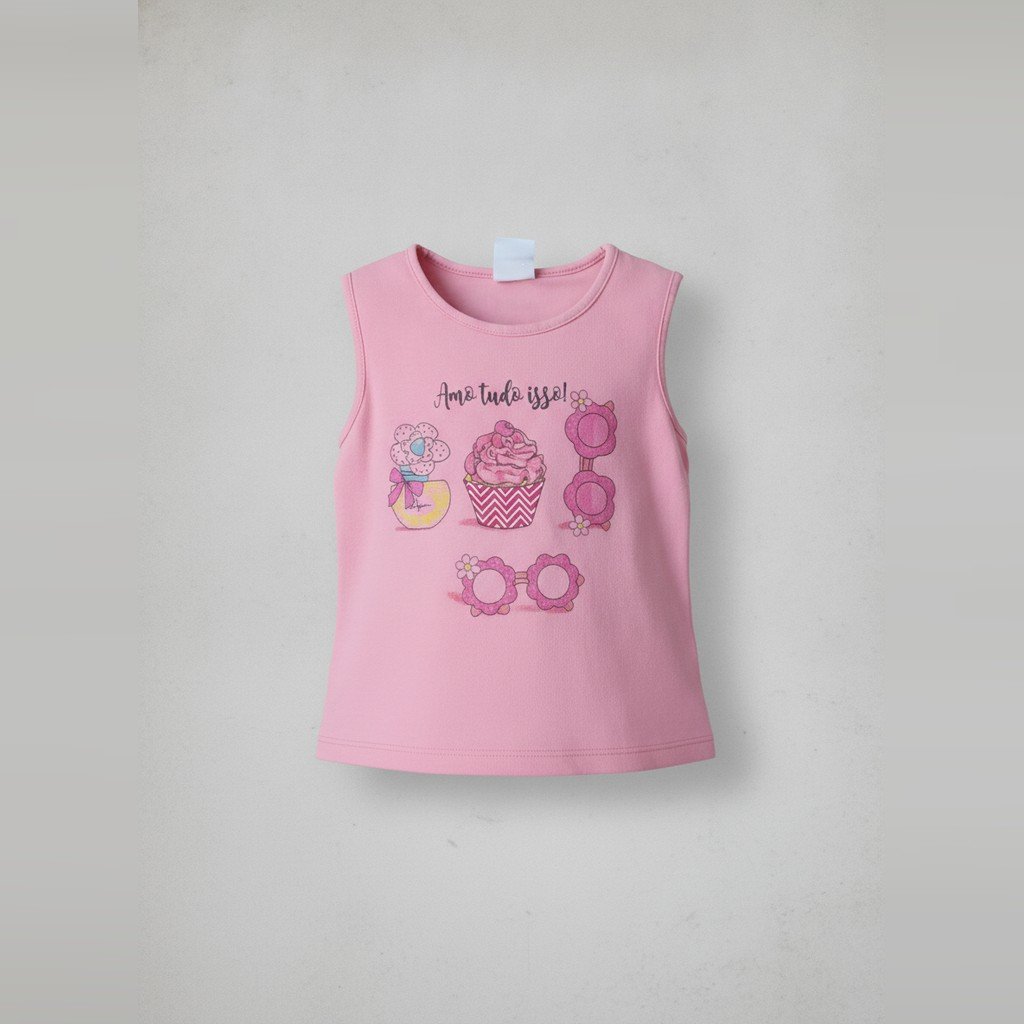 [5371] Blusa Pulla Bulla Sin manga rosa talle 12M