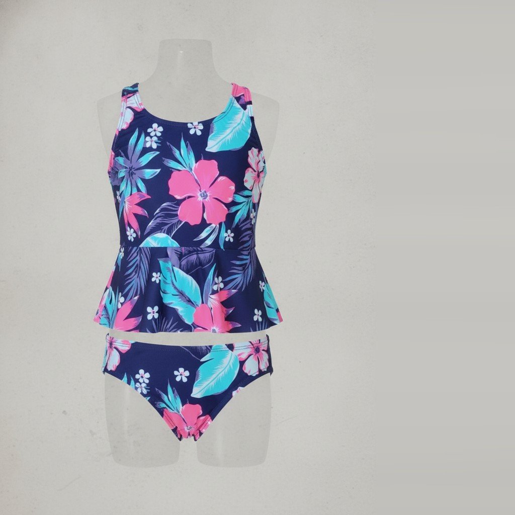 [5375] Conjunto Carter´s morado Floral talle 18M blusita+bombachita para pileta