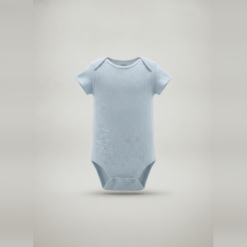 [5376] Body Carter´s manga corta celeste y blanco a motas talle 24M