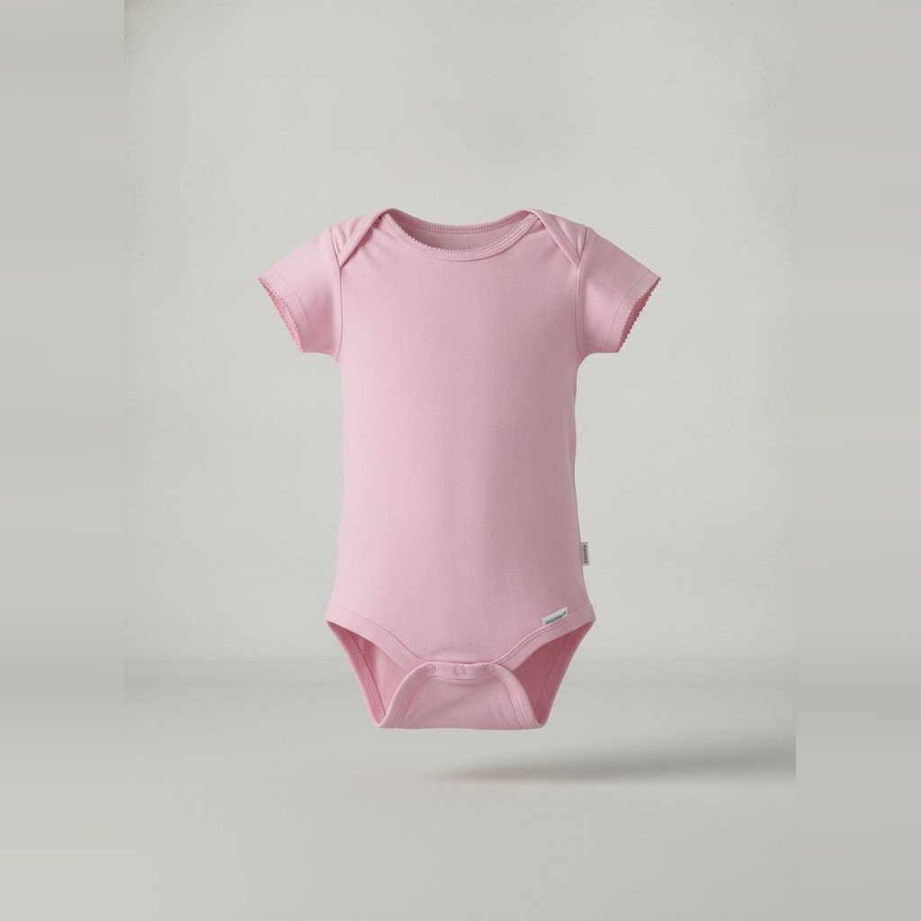 [5386] Body manga corta rosa Liso talle 2 años onesies