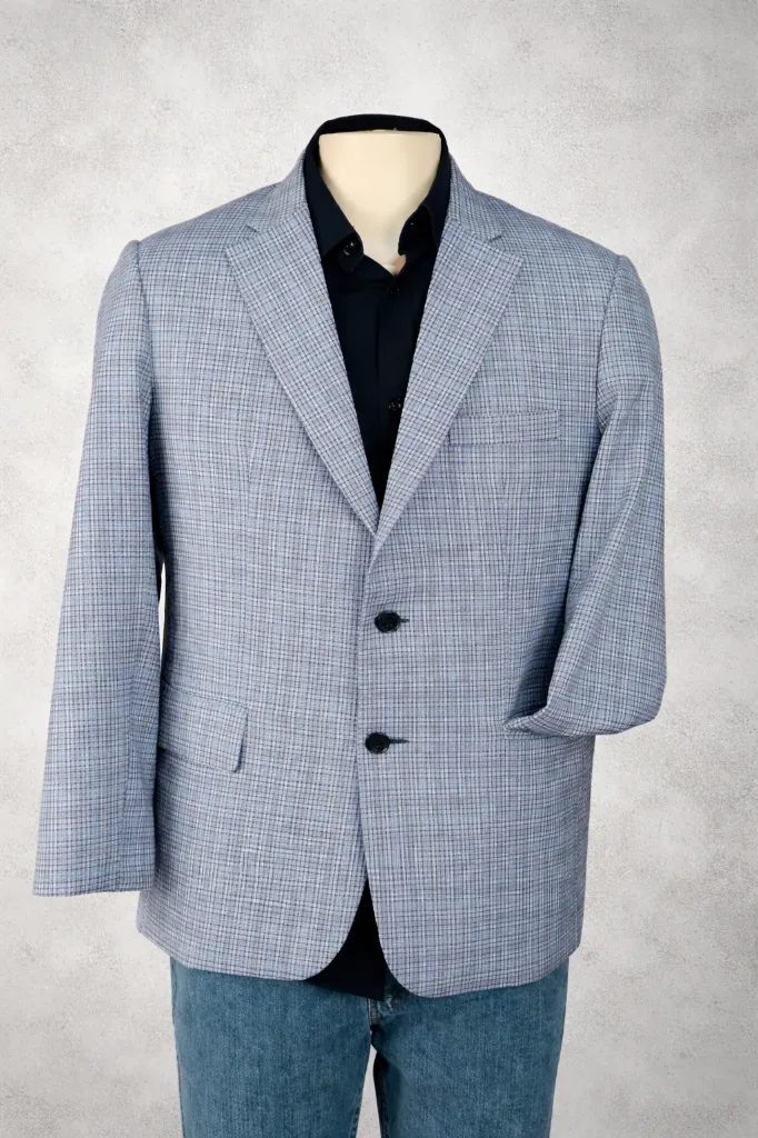 [MODMETIUSA] Blazer celeste a cuadros