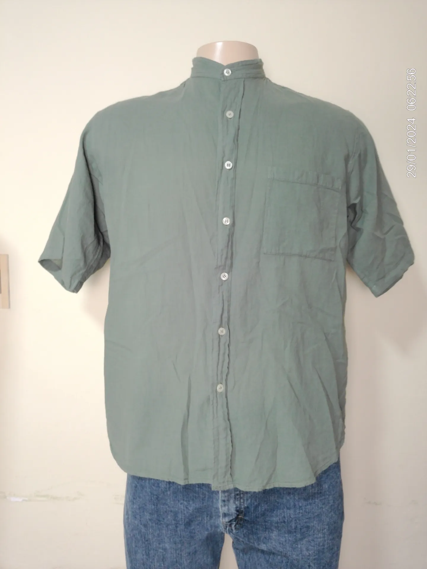 [MODMETIUSA] Camisa manga corta verde
