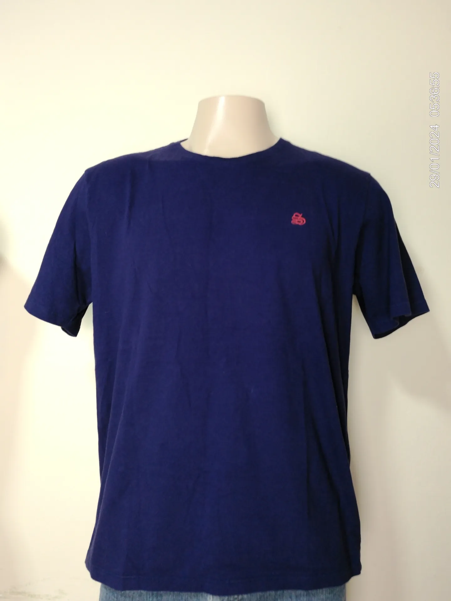 Remera manga corta azul marino