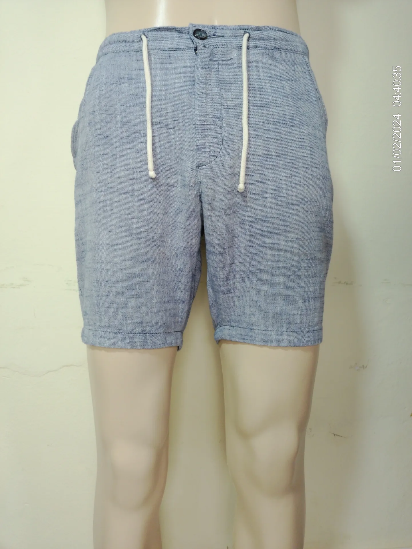 [MODMETIUSA0563] Bermuda gris con elastico