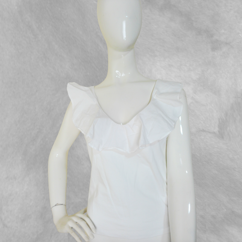 Blusa MNG Sin manga blanca talle S