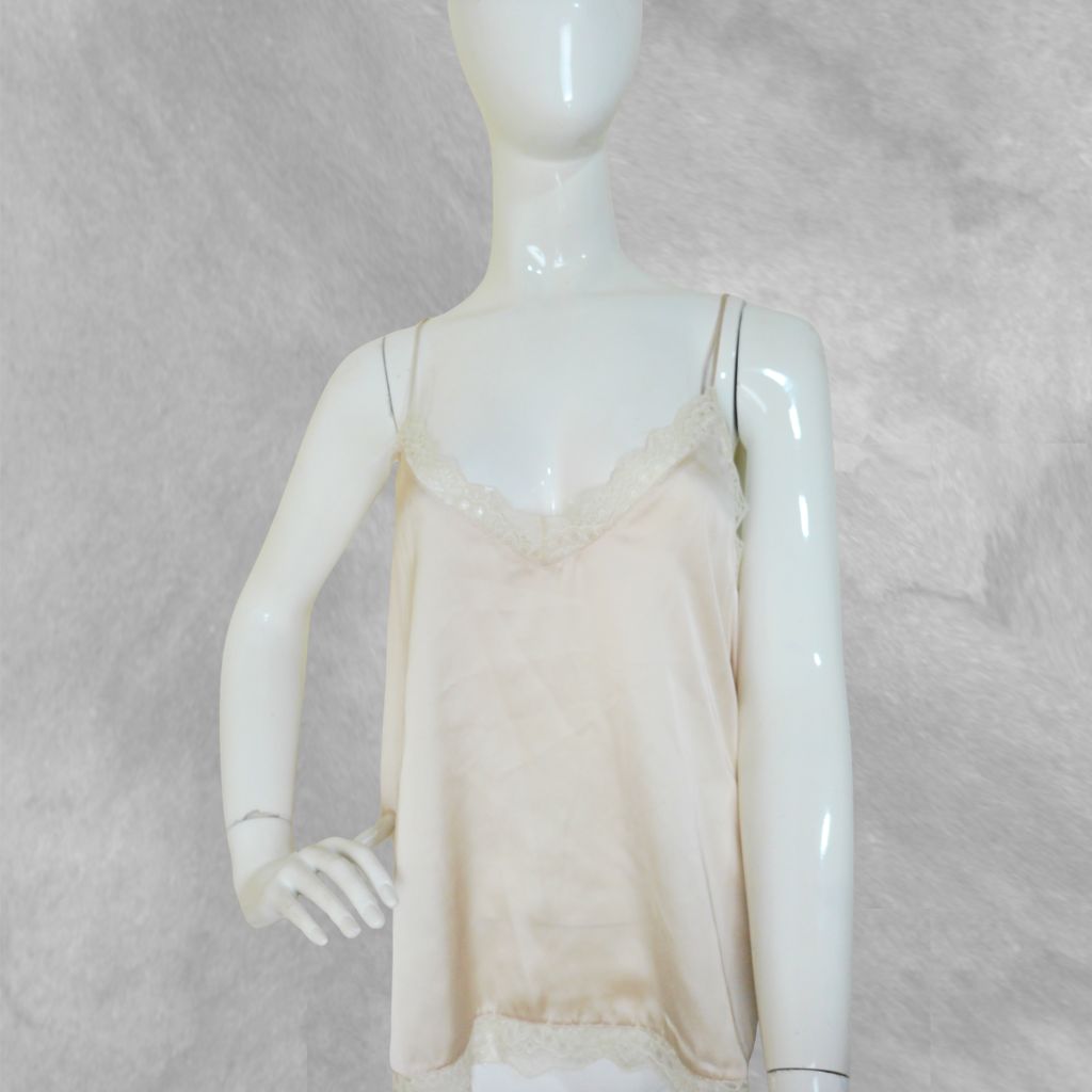 Blusa Zara Sin manga beige talle XS Con etiqueta