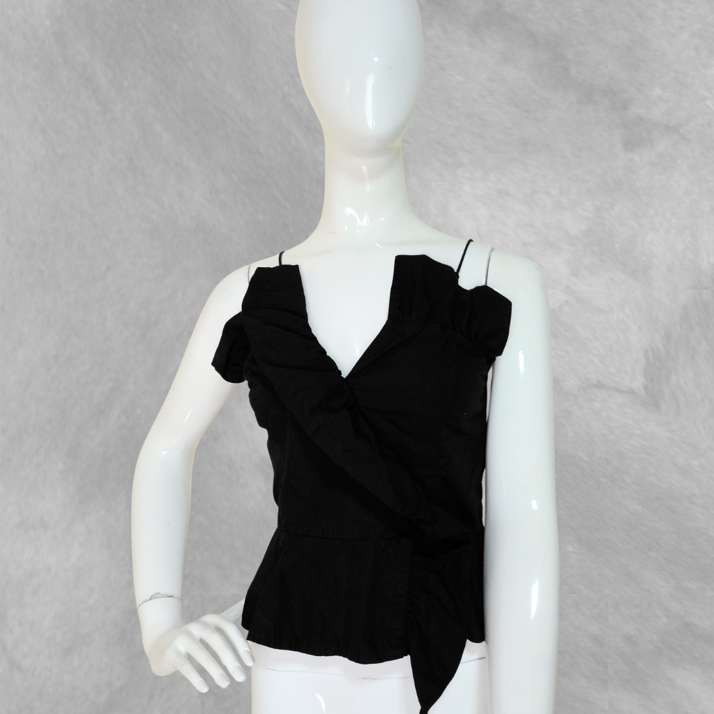Blusa Zara Sin manga negra talle S Con cierre