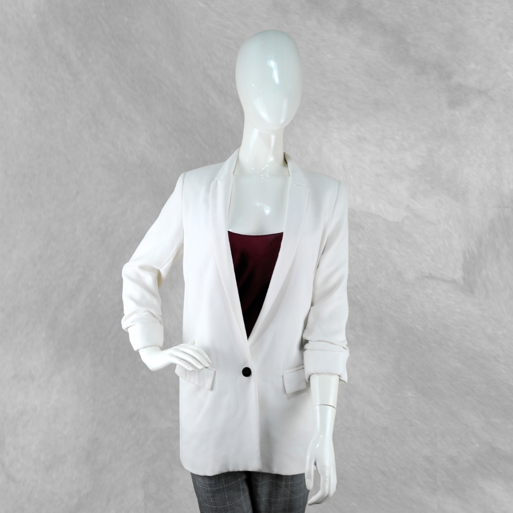 Blazer MNG Manga 3/4 blanca talle S