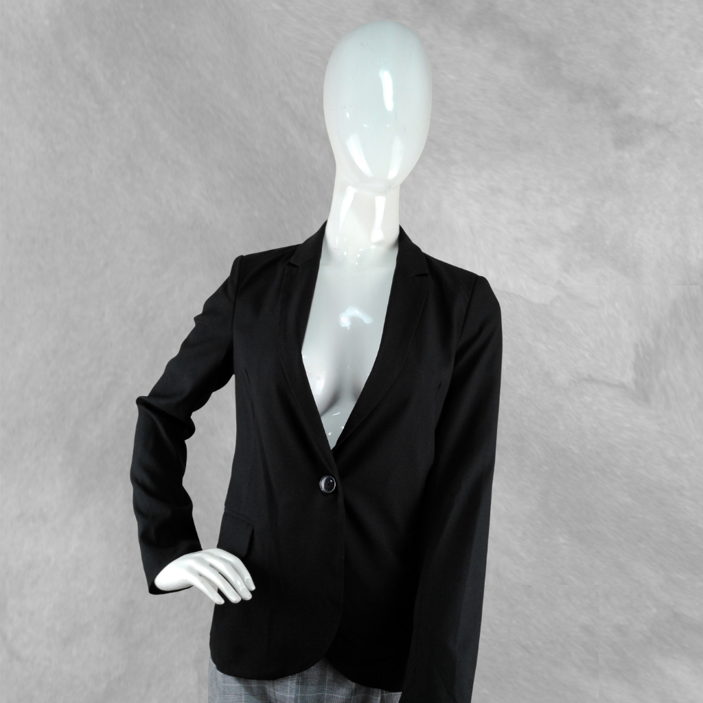 Blazer Stradivarius Manga larga negra talle S